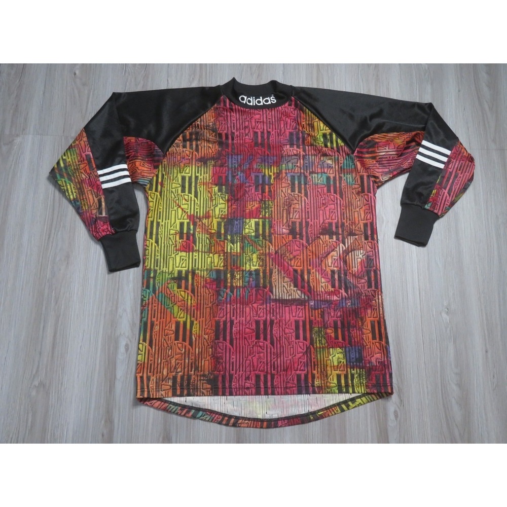 Vintage 1994 Adidas Goalkeeper Jersey Trefoil Aztec Logo Sz M NOS NWT RARE